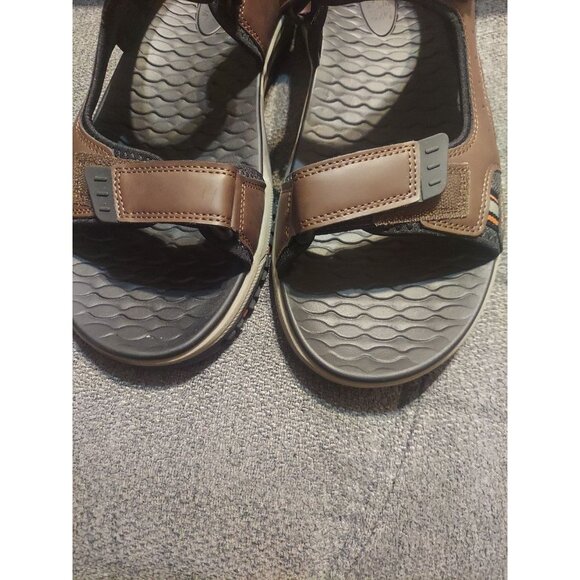Skechers Relaxed fit with Luxe Foam Sandals Mens Size 13 Brown Black Summer ☀️ - Picture 5 of 14